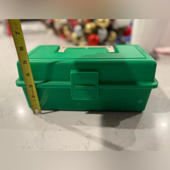 Vintage Woodsream Classic Green Tackle Box with Handle & Insert Great Condition - Picture 12 of 14